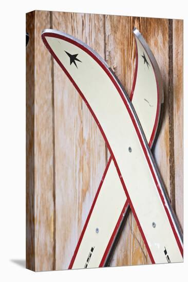 Wooden Wall, Skis-Rainer Mirau-Premier Image Canvas