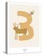 Woodland Numbers - Three-Goodness Gang-Stretched Canvas