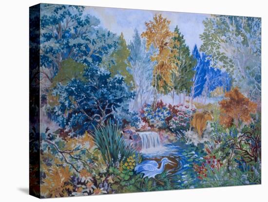 Woodland Scene with Cow and Heron, C.1930-Louis Wain-Premier Image Canvas