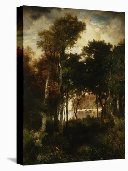 Woods by a River, 1886-Thomas Moran-Premier Image Canvas