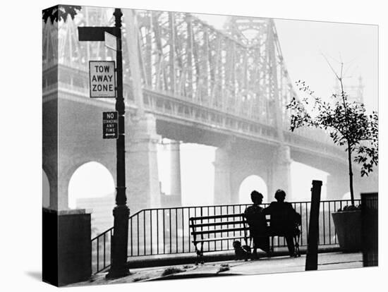 Woody Allen, Diane Keaton, Manhattan, 1979-null-Premier Image Canvas