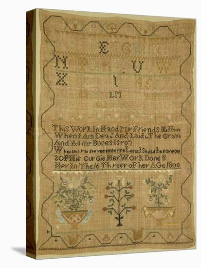 Wool Linen and Silk Purse Sampler. New England, 18th Century-null-Premier Image Canvas