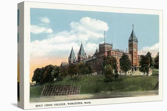 Worcester, Massachusetts - Campus View of Holy Cross College-Lantern Press-Stretched Canvas