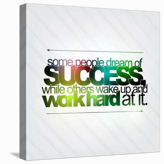 Work Hard for Success-maxmitzu-Stretched Canvas