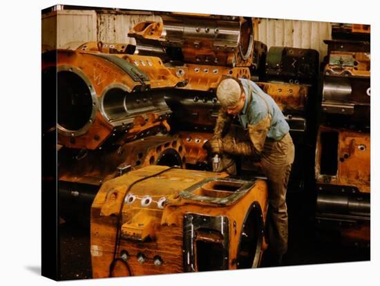 Worker at a General Electric Factory-Alfred Eisenstaedt-Premier Image Canvas