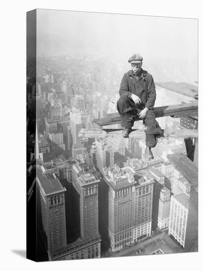 Worker on Skyscraper Beam, 1929-null-Stretched Canvas