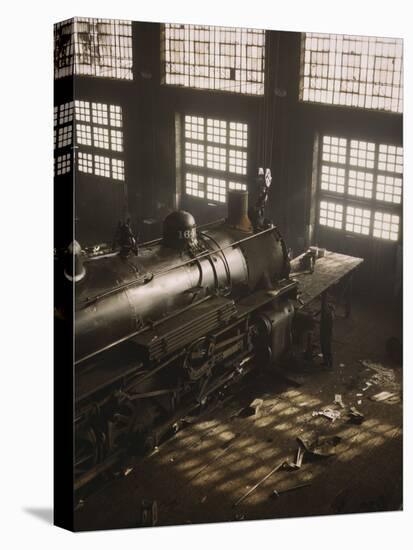 Working on a Locomotive at the 40th Street Railroad Shops, Chicago, Illinois-Stocktrek Images-Premier Image Canvas