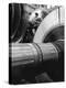 Workman on Large Wheel That Looks Like Fan, at General Electric Laboratory-Alfred Eisenstaedt-Premier Image Canvas