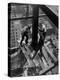 Workmen Attach Steel Beams Above Street During Construction of the Manhattan Company Building-Arthur Gerlach-Premier Image Canvas