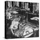 Workmen Installing Steel String Frames Into Grand Piano Cabinets at Steinway Piano Factory-Margaret Bourke-White-Premier Image Canvas