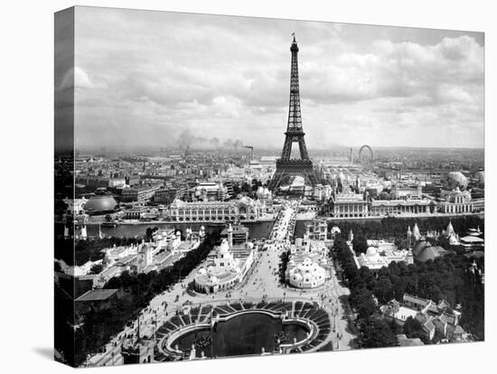 World Fair in Paris in 1900 : Champs De Mars with Eiffel Tower-null-Stretched Canvas