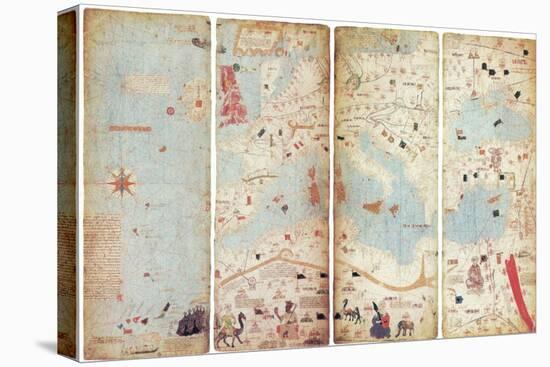 World Map, Catalan Atlas, 1375-Science Source-Premier Image Canvas