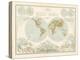 World Map - Distribution of Lord and Water-The Vintage Collection-Stretched Canvas