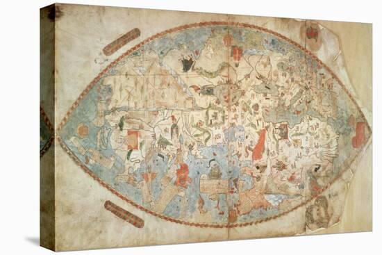 World Map, Manuscript, Created in Genova, 1457-null-Premier Image Canvas