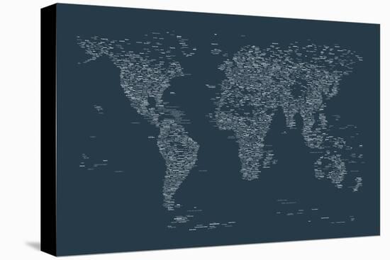 World Map of Cities-Michael Tompsett-Stretched Canvas