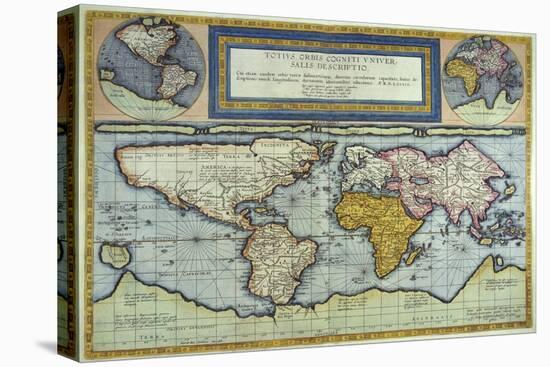 World Map, Totus Orbis Cogniti Universalis-Gerard De Jode-Premier Image Canvas