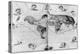 World Map Tracing Magellan's World Voyage, from the Portolan Atlas of the World, c.1540-Battista Agnese-Premier Image Canvas