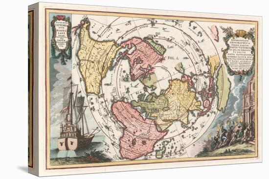 World Map with Magellan's Circumnavigation, 1702-1703-Heinrich Scherer-Premier Image Canvas