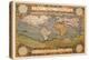 World Map-Abraham Ortelius-Stretched Canvas