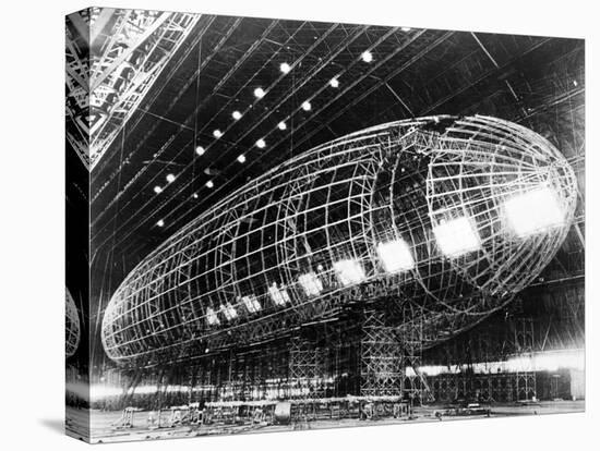 World's Largest Dirigible Near Completion, Published 1930S-null-Premier Image Canvas