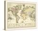World Spice Trade Map-The Vintage Collection-Stretched Canvas