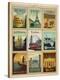 World Travel Multi Print I-Anderson Design Group-Stretched Canvas