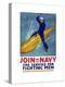 World War I Propaganda Poster of a Sailor Riding a Torpedo-Stocktrek Images-Stretched Canvas