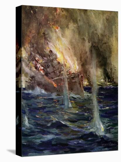 World War I- The sinking of the Gneisenau-Cyrus Cuneo-Premier Image Canvas