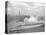 World War II Photo of RMS Queen Mary Arriving in New York Harbor-null-Stretched Canvas