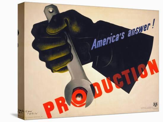 World War II Poster, 1941-Jean Carlu-Premier Image Canvas