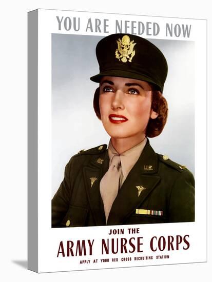 World War II Poster of a Smiling Female Officer of the U.S. Army Medical Corps-Stocktrek Images-Premier Image Canvas