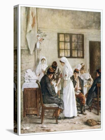 World War One: French Soldiers Receive First Aid at Poitiers Station France-Henri Gervex-Stretched Canvas