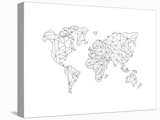 World Wire Map 5-NaxArt-Stretched Canvas