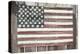 Worn Wooden American Flag, Fire Island, New York-Julien McRoberts-Premier Image Canvas