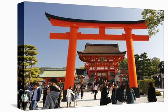 Worship Hall and Torii Gate, Fushimi Inari Taisha Shrine, Kyoto, Japan, Asia-Stuart Black-Premier Image Canvas