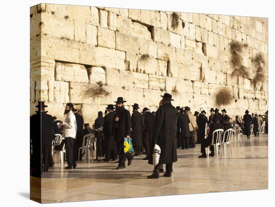 Worshippers at the Western Wall, Jerusalem, Israel, Middle East-Michael DeFreitas-Premier Image Canvas