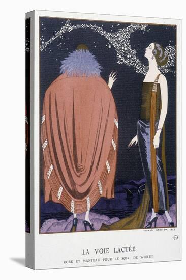 Worth's Evening Dress and Coat: “The Milky Way”” - Illustration by George Barbier (1882-1932), in “-Georges Barbier-Premier Image Canvas