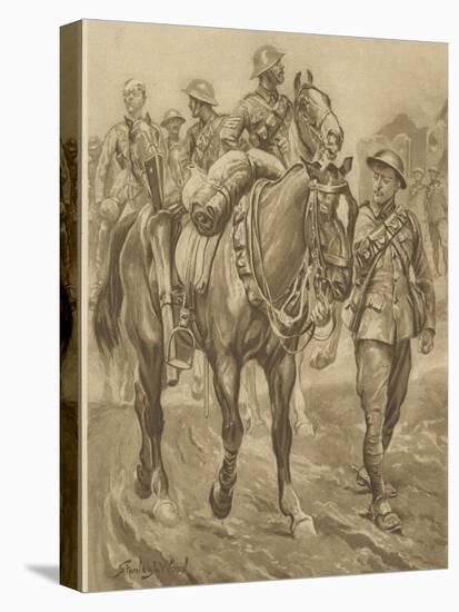 Wounded Chum - World War One Horses-Stanley L Wood-Stretched Canvas