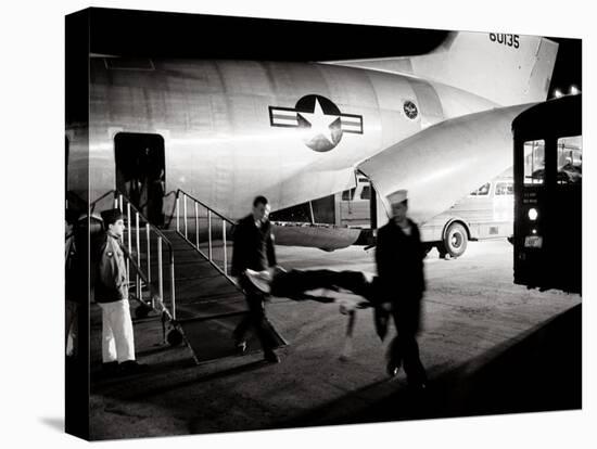 Wounded Servicemen Arriving from Vietnam at Andrews Air Force Base, 1968-Warren K^ Leffler-Stretched Canvas