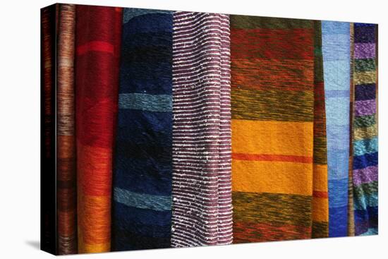 Woven Moroccan Silk Textiles and Scarves, Fes, Morocco, Africa-Kymri Wilt-Premier Image Canvas