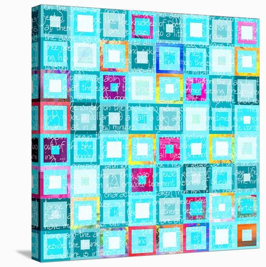 Woven Word Quilt 2-Elle Stewart-Stretched Canvas