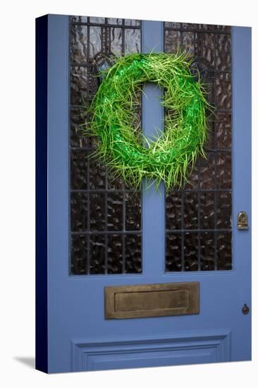 Wreath on Front Door of Edwardian House, London-Richard Bryant-Stretched Canvas