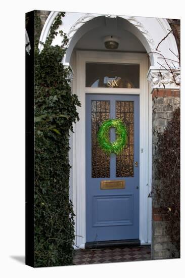 Wreath on Front Door of Edwardian House, London-Richard Bryant-Stretched Canvas