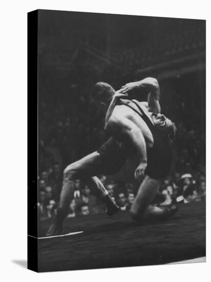 Wrestlers Bartel Bratener of Austria and Vladimir Rossine of Russia Competing at the Olympics-George Silk-Premier Image Canvas