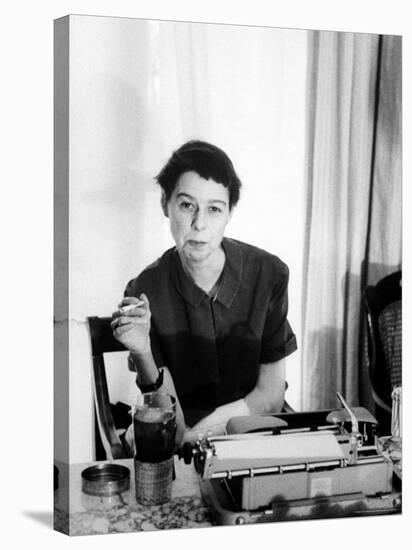 Writer Carson McCullers Sitting at Typewriter-Leonard Mccombe-Premier Image Canvas
