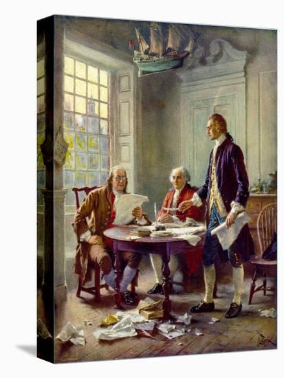 Writing the Declaration of Independence, 1776-Jean Leon Gerome Ferris-Stretched Canvas