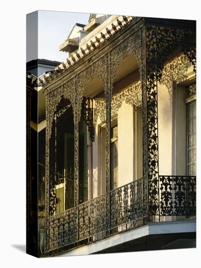 Wrought Ironwork on Balcony, French Quarter, New Orleans, Louisiana, USA-Charles Bowman-Premier Image Canvas