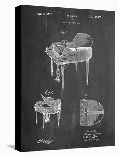 Wurlitzer Butterfly Model 235 Piano Patent-Cole Borders-Stretched Canvas