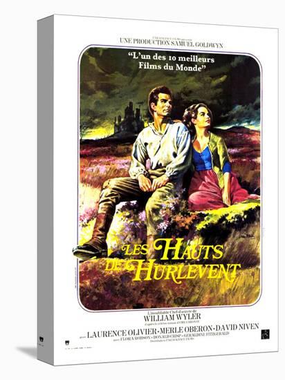 Wuthering Heights, French Movie Poster, 1939-null-Stretched Canvas