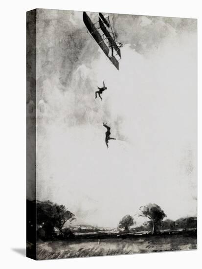 WW1 - Lieutenant Warneford Crashes While Testing Plane, 1915-E. Hudgson-Stretched Canvas